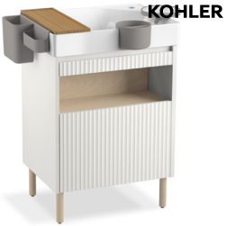 ★ 永續美學優惠 ★ KOHLER Spacity 浴櫃盆組 - 粉嫩白色(60cm) K-31554T-0_K-32161T-PPW
