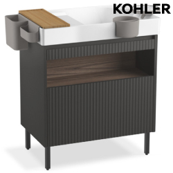 ★ 永續美學優惠 ★ KOHLER Spacity 浴櫃盆組 - 烏木黑(75cm) K-31557T-0_K-32162T-PPG