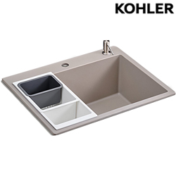 KOHLER Ladena 新炫石下嵌式水槽(60×50cm - 星雲棕) K-32014T-ZY-CM3