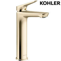 ★ 個性盡顯優惠 ★ KOHLER Fluence 高腳臉盆龍頭(法蘭金) K-33822T-4-AF