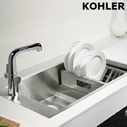 KOHLER Geog 下嵌式不鏽鋼水槽(90x48cm) K-3746T-1F-NA