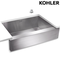 KOHLER Vault 裙邊式不鏽鋼廚房水槽(75x54cm) K-3936T-P-NA