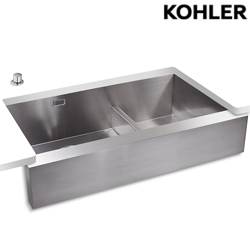 KOHLER Vault 裙邊式不鏽鋼廚房水槽(90x54cm) K-3945T-P-NA