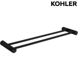 ★ 設計趨勢優惠 ★ KOHLER July 雙桿毛巾桿(啞光黑) K-45397T-BL