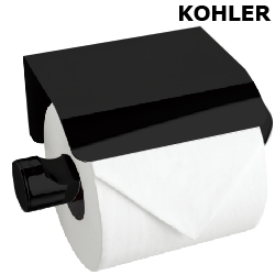 ★ 設計趨勢優惠 ★ KOHLER July 有蓋捲筒衛生紙架(啞光黑) K-45403T-BL