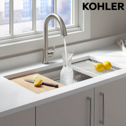 ★ 個性盡顯優惠 ★ KOHLER Prolific 功能型不鏽鋼水槽(83.8x45.1cm) K-5540T-C-NA