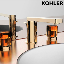 KOHLER Composed 三件式臉盆龍頭(琥珀金把手) K-73060T-9ACH-BV