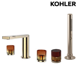 KOHLER Composed 五件式浴缸龍頭組(琥珀金把手) K-73081T-9ACH-BV_K-73085T-B9ACH-BV