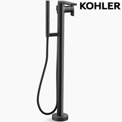 KOHLER Composed 落地式浴缸龍頭含軸心(霧黑) K-73087T-B4-BL