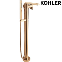 KOHLER Composed 落地式浴缸龍頭含軸心(玫瑰金) K-73087T-B4-RGD