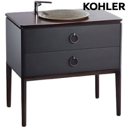 KOHLER Ming 浴櫃盆組(不含龍頭) - 水墨煙灰色(90cm) K-77127T-CG1_K-17890-RL-RB2