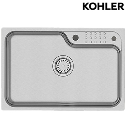 KOHLER Aleo 上嵌下嵌式不鏽鋼單槽(70x47cm) K-80231T-2HD-NA