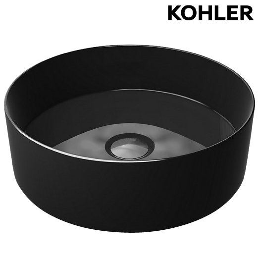 ★ 大膽創新優惠 ★ KOHLER Mica 檯面立體盆-亮黑(41cm) K-90012T-7