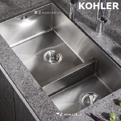 KOHLER Strive 下嵌式超厚不鏽鋼雙槽(81.3x46.5cm) K-97827T-F-NA