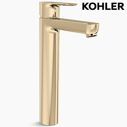 KOHLER July 超高腳臉盆龍頭(法蘭金) K-98421T-4-AF