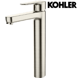 KOHLER July 超高腳臉盆龍頭(羅曼銀) K-98421T-4-BN