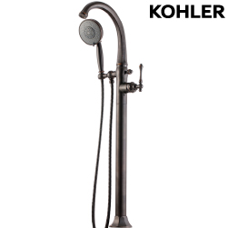 KOHLER Kelston 落地式浴缸龍頭含軸心(典雅黑) K-99097T-B4-2BZ