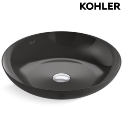 KOHLER Slice Steel 琺瑯鋼製檯面盆(43.5cm/黑色) K-EX26910T-7