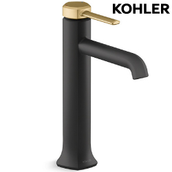 KOHLER Occasion 高腳面盆龍頭(霧黑+摩登金) K-EX27003T-4-BMB