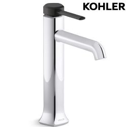 KOHLER Occasion 高腳面盆龍頭(亮鉻+霧黑) K-EX27003T-4-CBL