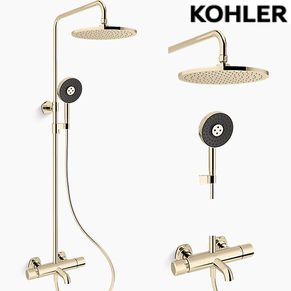 KOHLER Occasion 恆溫三路淋浴柱(法蘭金) K-EX27033T-9-AF