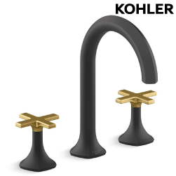 KOHLER Occasion 三件式臉盆龍頭(霧黑+摩登金) K-EX27100T-3-BMB