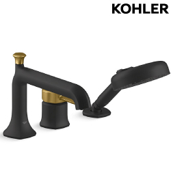 KOHLER Occasion 缸上型龍頭(霧黑+摩登金) K-EX27106T-4-BMB
