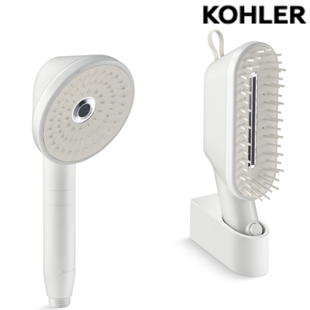 KOHLER Spacity 多功能手持花灑+寵物花灑套組(輝砂白) K-R33037T-WPT