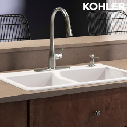 KOHLER Brookfield 上嵌鑄鐵水槽(83.8x55.9cm) K-RH5846-4-0