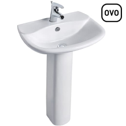 OVO 瓷腳面盆龍頭組(55cm) L3506S_P3501_F8050