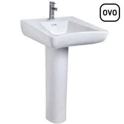 OVO 瓷腳面盆龍頭組(49cm) L3507S_P3501_F8044