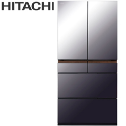 HITACHI日立六門琉璃獨立式冰箱(紫霧琉璃鏡) R-GG670YJ-XM【全省免運費宅配到府+標準安裝】