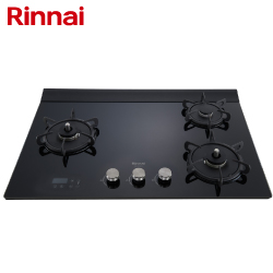 林內牌(Rinnai)檯面式緻溫玻璃三口爐 RB-A3760G(B)【送免費標準安裝】