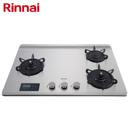 林內牌(Rinnai)檯面式緻溫不鏽鋼三口爐 RB-A3760S(B)【送免費標準安裝】
