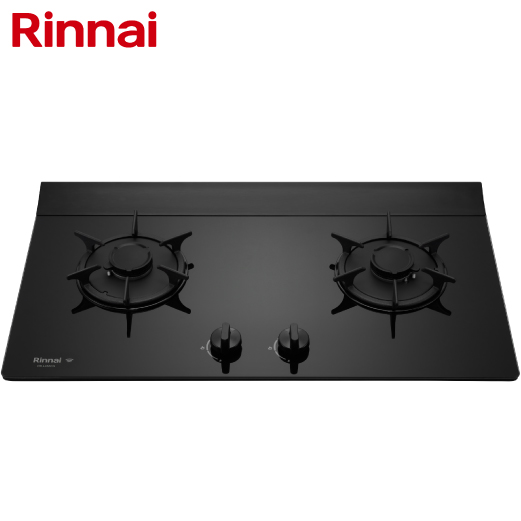 林內牌(Rinnai)智能連動檯面式彩焱玻璃雙口爐 RB-L2680G(B)【送免費標準安裝】