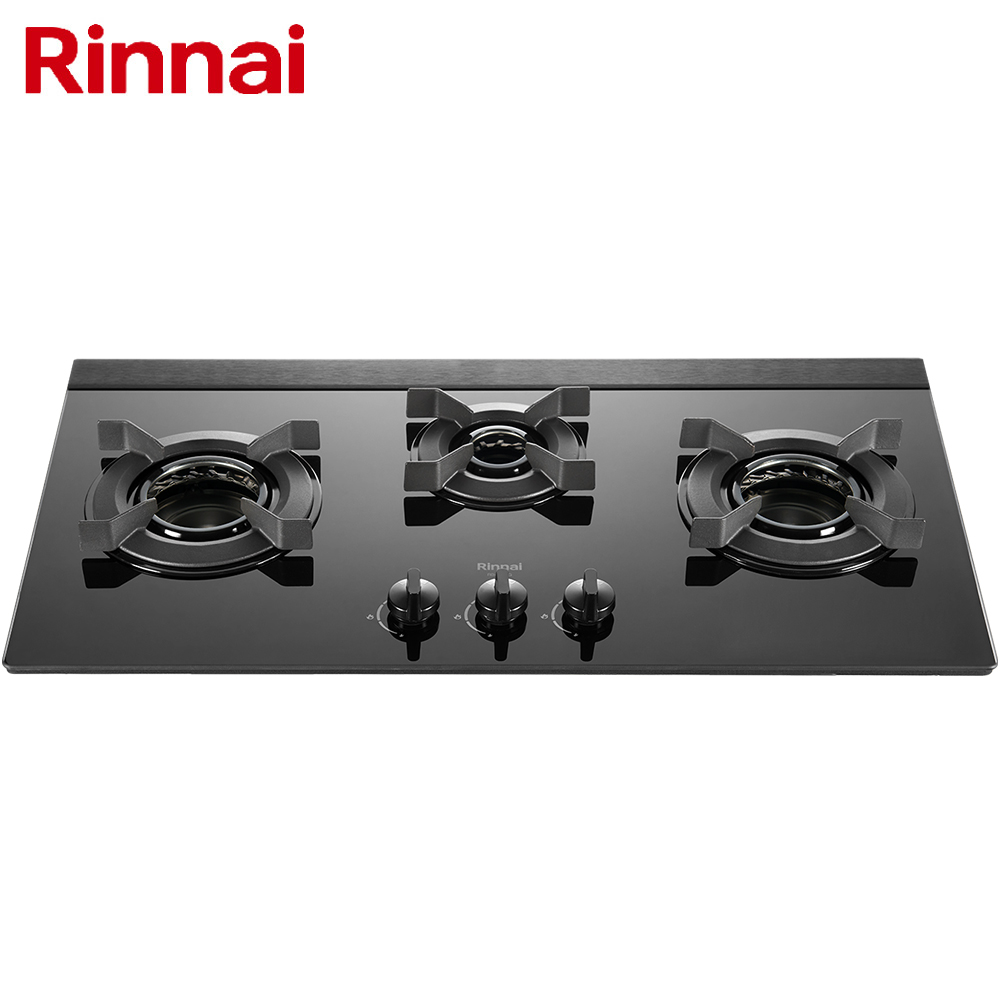 林內牌(Rinnai)檯面式內焰玻璃三口爐 RB-N3811G(B)【送免費標準安裝】