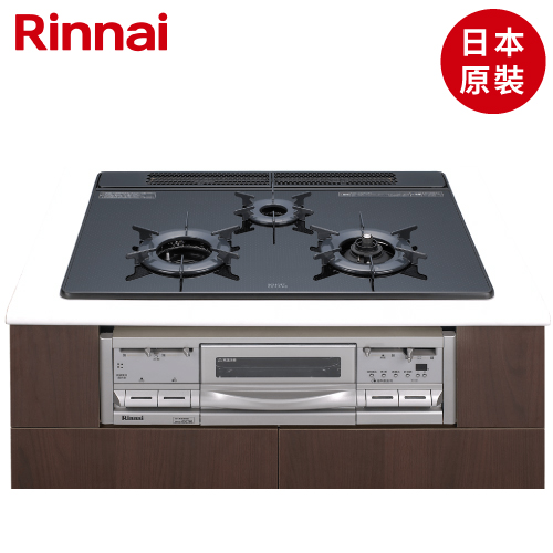 日本原裝進口林內牌(Rinnai)嵌入式內焰瓦斯爐(附小烤箱) RBG-350GN 【送免費標準安裝】