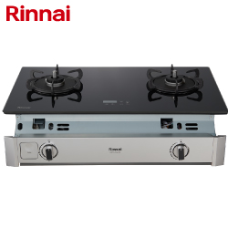 林內牌(Rinnai)嵌入式緻溫玻璃雙口爐 RBTS-A2660G(B)【送免費標準安裝】