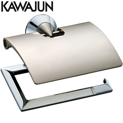 KAWAJUN 衛生紙架(亮鉻+拉絲鎳) SE-303-NC