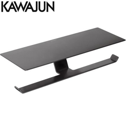 KAWAJUN 平台式雙廁紙架(亮面黑) SE-62W-P08
