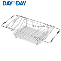 DAY&DAY 可調式水槽碗盤籃(附滴水盤) ST3013TD