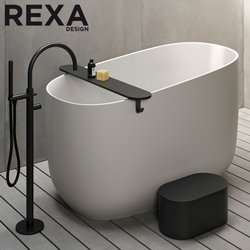義大利REXA DIP 霧白人造石浴缸(135cm) VDPC137501-K01