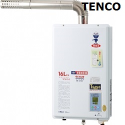 電光牌(TENCO)強制排氣型瓦斯熱水器(16L) W-3757