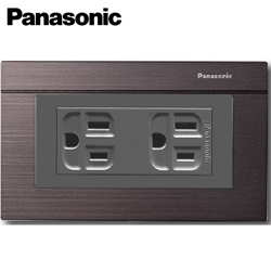 Panasonic國際牌 GLATIMA METAL系列 埋入式附接地極雙插座 WTGF1512H_WTGF6100A