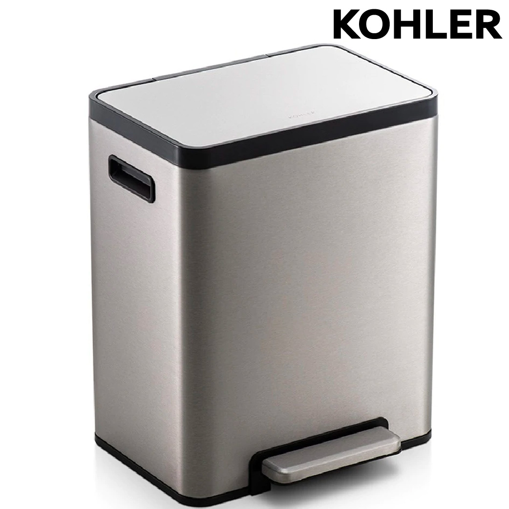 KOHLER 腳踏式不鏽鋼分類垃圾桶 K-31274T-NA