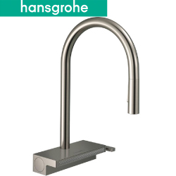 hansgrohe Aquno Select M81 伸縮廚房龍頭(不鏽鋼色) 73837801