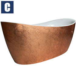 CBK 銅箔彩繪獨立浴缸(130cm) CBK-IBS1186S-130CF
