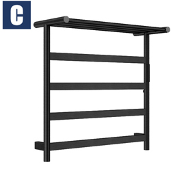 CBK 電熱毛巾架(霧面黑/110V) CBK-VJ.A402-PB