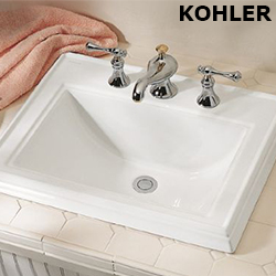 KOHLER Memoirs 三孔上嵌檯面盆(58cm) K-2241T-8-0