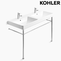 KOHLER Forefront 一體式檯面盆附腳架(120cm) K-2748T-1-0_K-10897T-CP